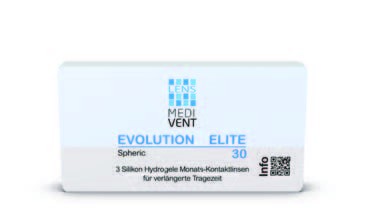 Medivent Evolution 30 ersetzt Primus elite 3 Stück Silikon-Hydrogel Monatslinse